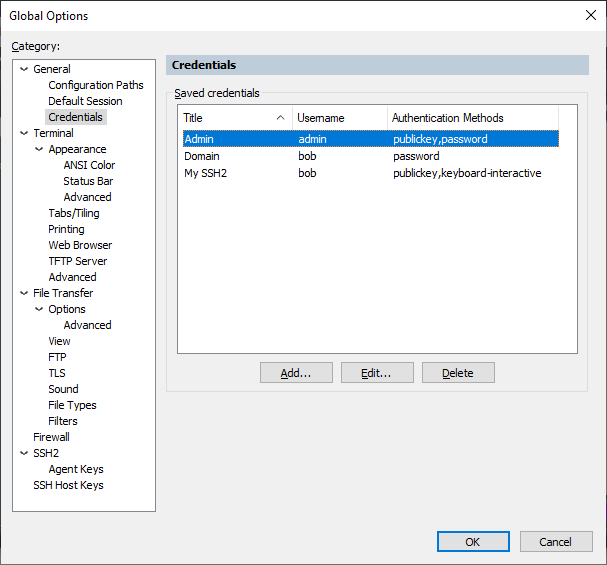 Credentials Management